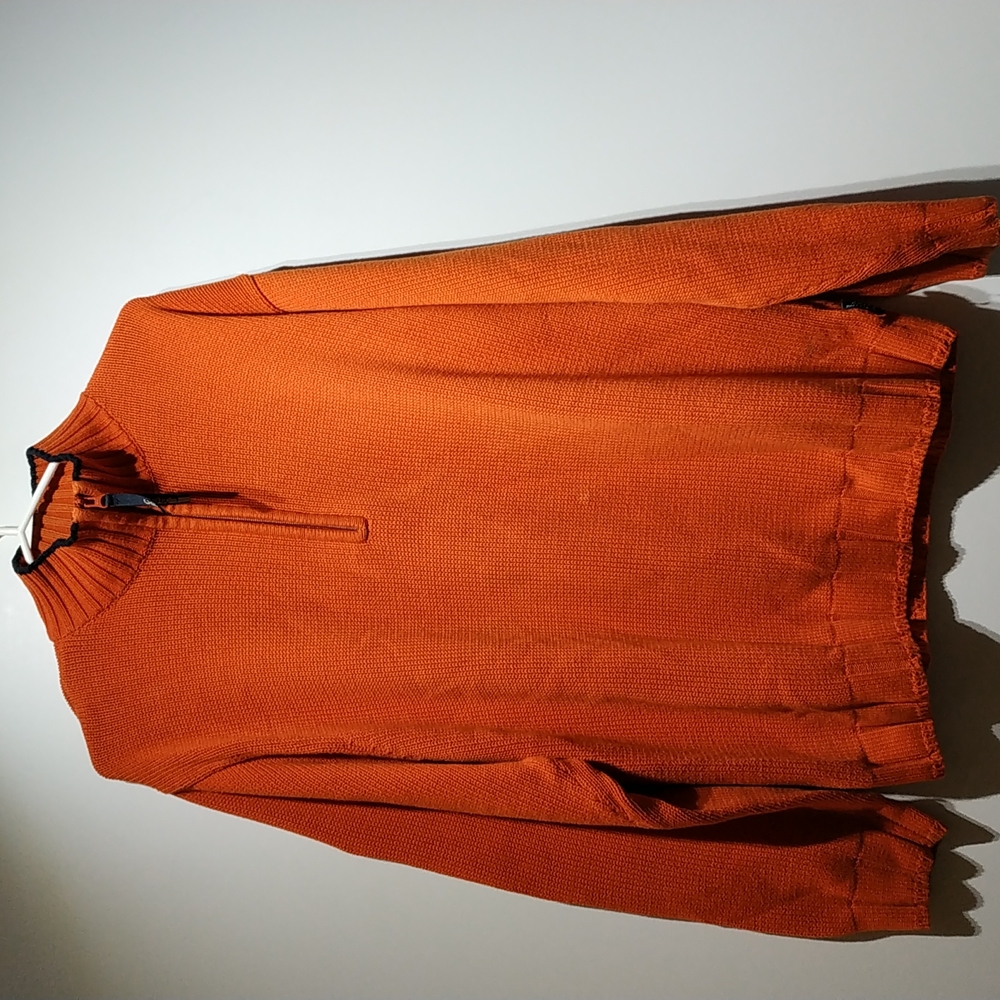 Chaps Ralph Lauren Men's mock neck Y2K vintage kinted sweater zip up size L